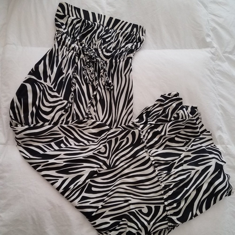 Zebra print maxi dress